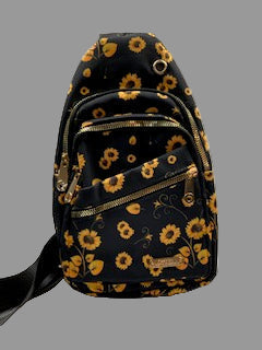 Sunflower Patterned Sling Bag