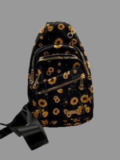 Sunflower Patterned Sling Bag