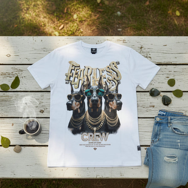 Vintage White “Fearless Crew” Christian Group Hip-Hop T-Shirt