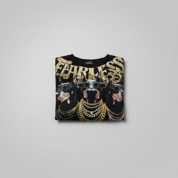 Black Vintage “Fearless Crew” Christian Hip-Hop T-Shirt