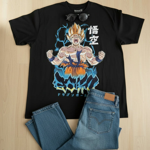 Black Multi- Color Dragon Ball Z  Goku T-Shirt