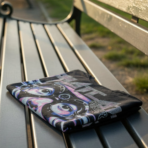 Black Multi Color PHATCAT Motocross Rider Graphic Tee