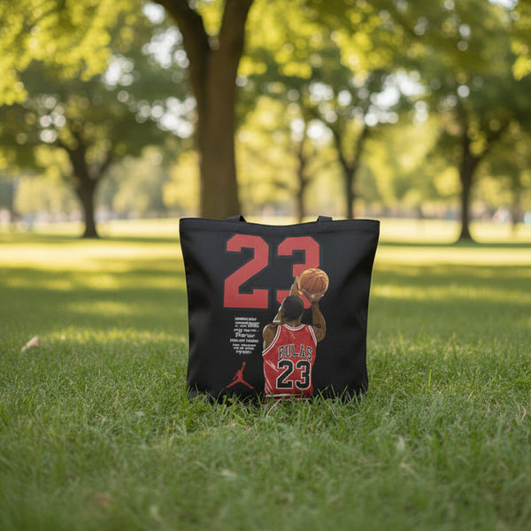 Jordan  Black Vintage Canvas Tote Bag "23"
