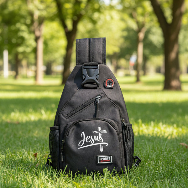 Men's Black Chest Backpack