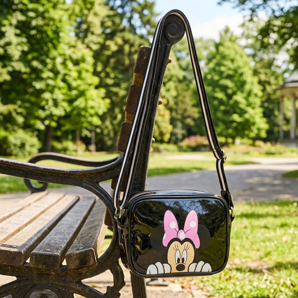 Minnie Mouse Classic Clear Black Crossbody Handbag