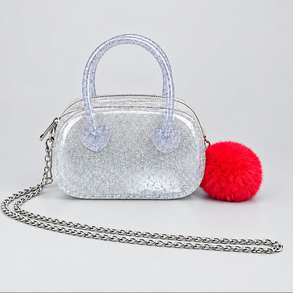 Women's White Translucent Jelly Crossbody Handbag