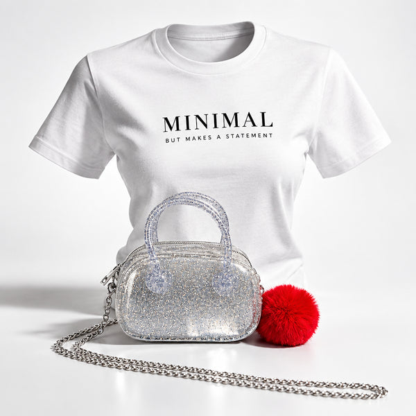 Women's White Translucent Jelly Crossbody Handbag
