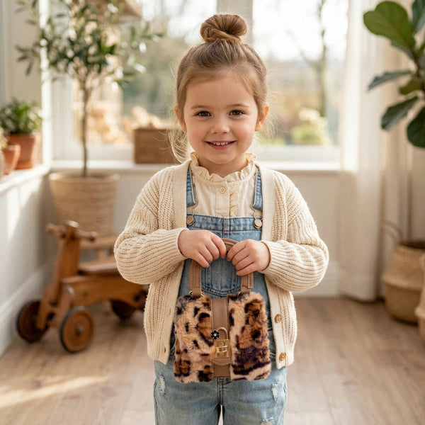 Girls' Leopard-Print Crossbody Handbag