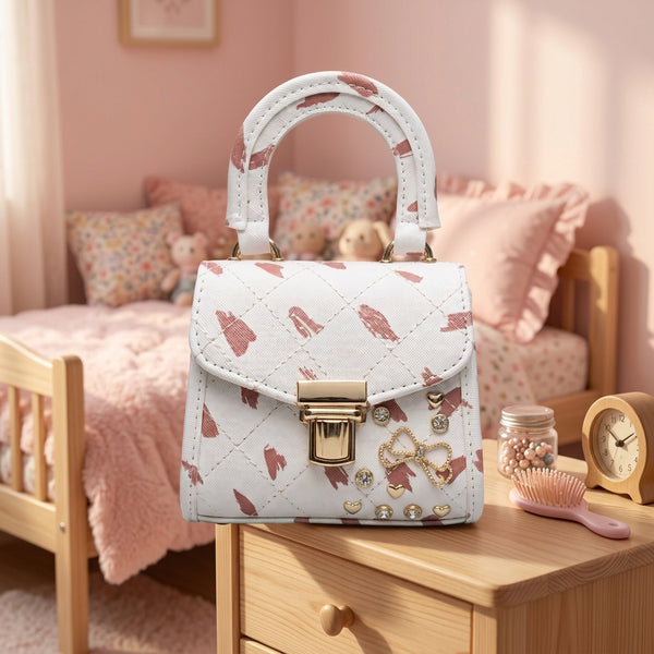 White & Brown UNDERONESKY Mini Handbag