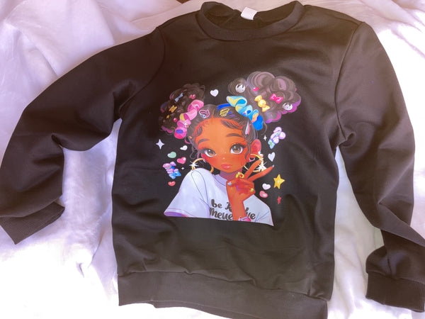 Girl Sweatshirt in Black