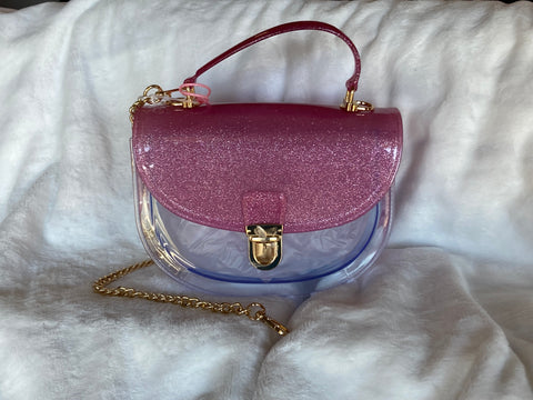 Pink Jelly sparkly purse