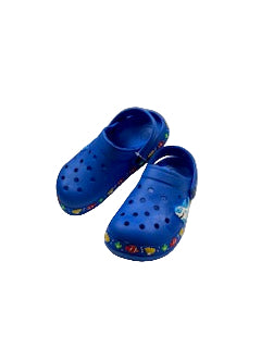 Boy's & Girls Clogs w/Ocean Life Patch Trim-Blue