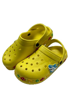 Boy's & Girls Clogs w/Ocean Life Patch Trim-Yellow