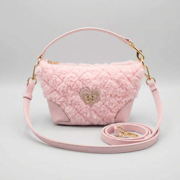 Girls Plush Pink UNDERONESKY Crossbody Handbag
