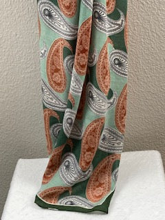 Paisley print oblong scarf