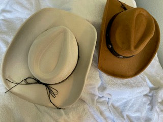 Brown engraved western stars strap western cowboy hat