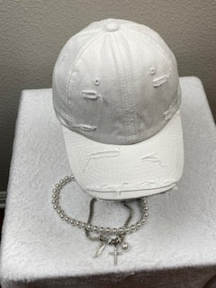 White unisex soft top baseball
