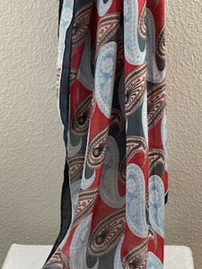 Paisley print oblong scarf