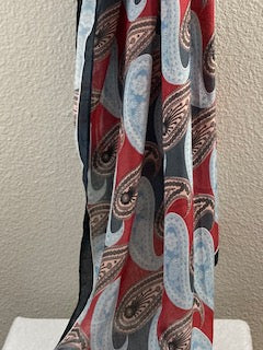 Paisley print oblong scarf
