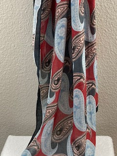 Paisley print oblong scarf