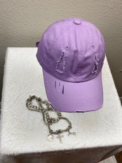 Purple unisex soft top baseball cap