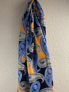 Paisley print oblong scarf