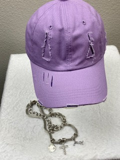 Purple unisex soft top baseball cap