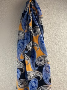 Paisley print oblong scarf