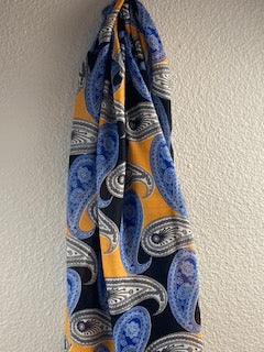 Paisley print oblong scarf