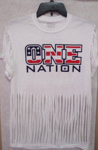 T-Shirt Short Sleeve One Nation, Political Party Red, White & Blue Sexy T-Shirt!